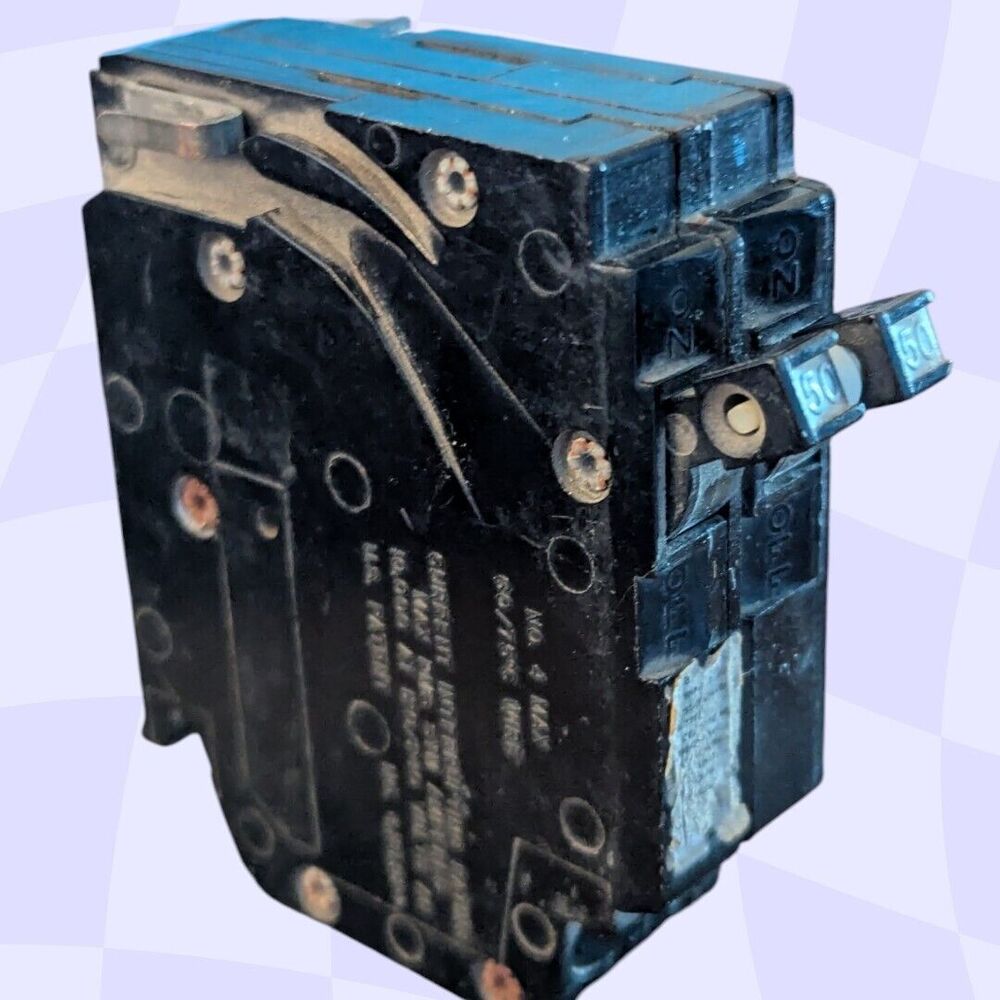 Crouse-Hinds 50 Amp 2 Pole Circuit Breaker 120/240VAC Snap In Electrical MH250
